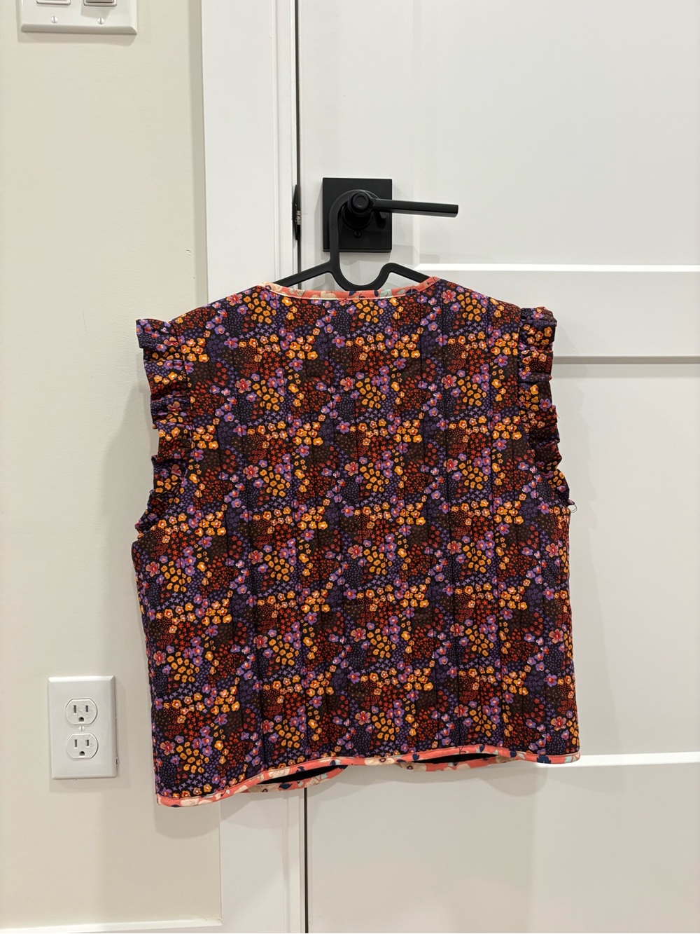 Anthropologie Dolan Printed Ruffled Toggle Vest - Picture 8 of 10